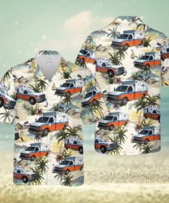 South Carolina Florence County Ems Button Up Hawaiian Shirt