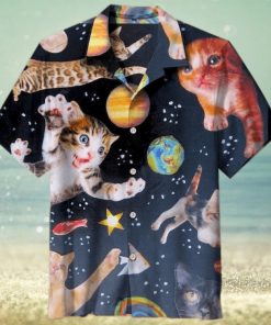 Space cat Hawaiian shirt