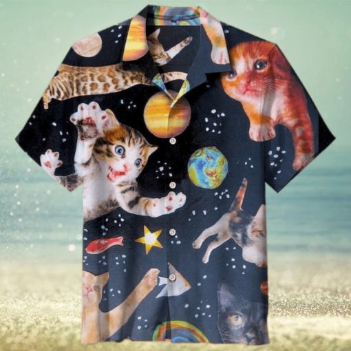 Space cat Hawaiian shirt