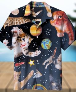 Space cat Hawaiian shirt