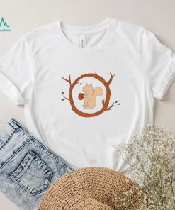 Squirrel and Acorn in a Branch art shirt
