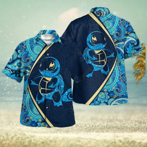 Squirtle Paisley Pattern Design Hawaiian Shirt and Short