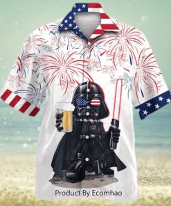 Star Wars Independence Day Darth Vader With Beer Hawaiian Shirt