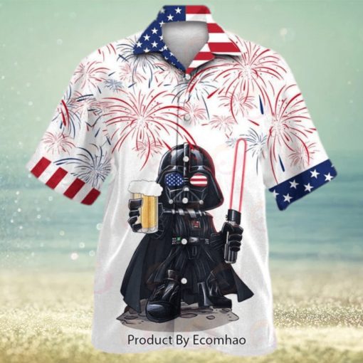 Star Wars Independence Day Darth Vader With Beer Hawaiian Shirt