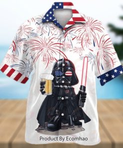 Star Wars Independence Day Darth Vader With Beer Hawaiian Shirt