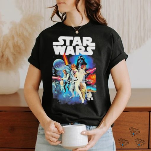 Star Wars Vintage Cast Poster T Shirt