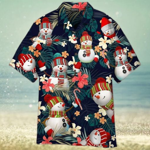 Stay Cool Snowman In Christmas Day Hawaiian Shirt