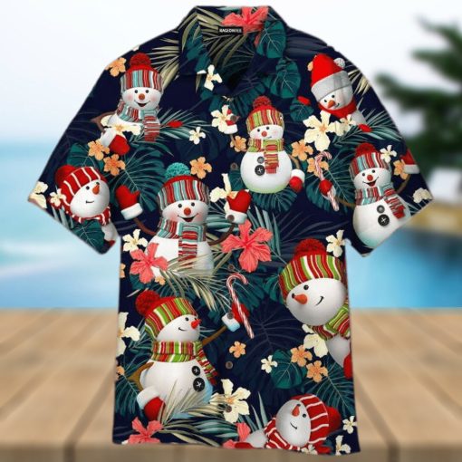 Stay Cool Snowman In Christmas Day Hawaiian Shirt