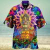 Los Angeles Lakers White Hibiscus Flower On Purple Background Print Hawaiian Shirt