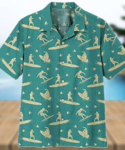 Surfing Blue And White Aloha 3D Hawaiian Shirt Gift For Men And Women