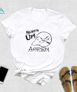 Surfs up Aspen California art logo shirt