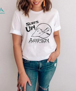Surfs up Aspen California art logo shirt