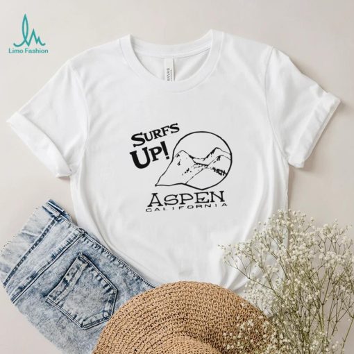 Surfs up Aspen California art logo shirt