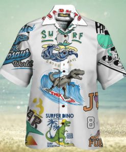 T Rex Surfing Hawaiian Shirt