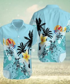 Tahiti Blue Turtle Hibiscus Hawaiian Shirt