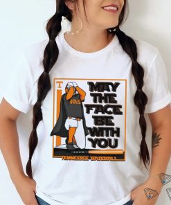 Tennessee Volunteers Baseball may the face be with you art shirt