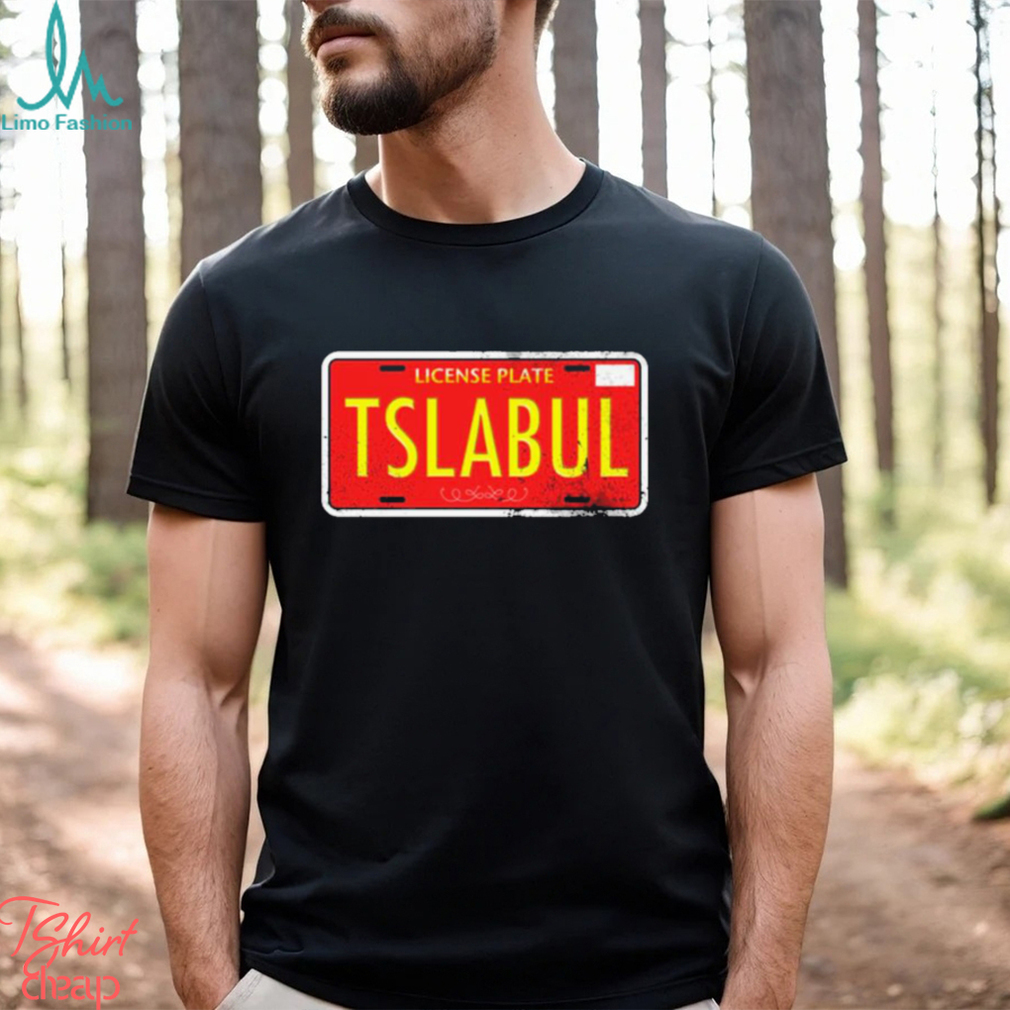 Tesla Bull License Plate Shirt Tesla Bull License Plate Shirt