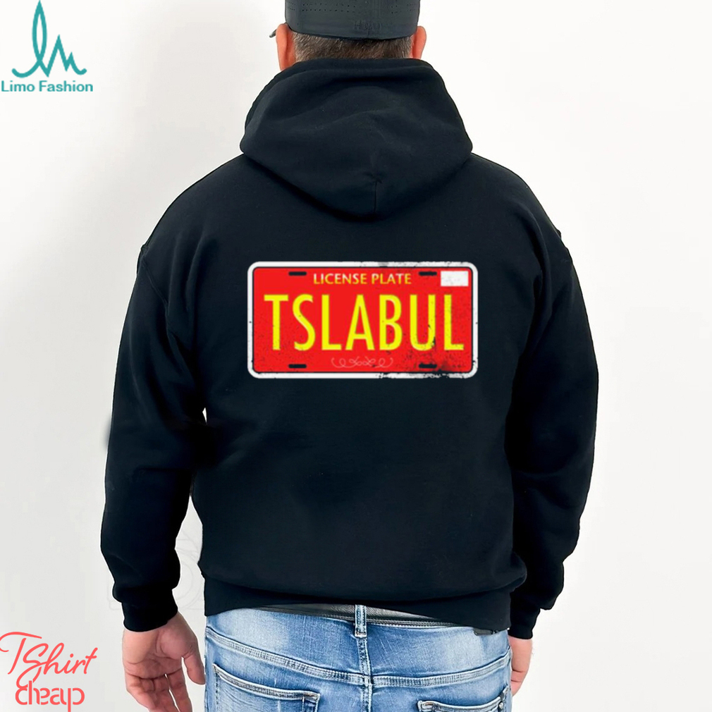 Tesla Bull License Plate Shirt Tesla Bull License Plate Shirt