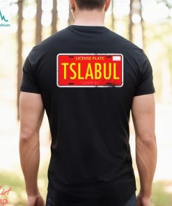 Tesla Bull License Plate Shirt