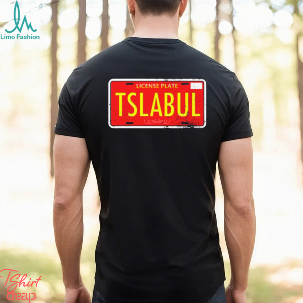Tesla Bull License Plate Shirt Tesla Bull License Plate Shirt