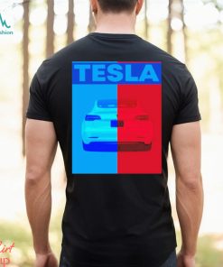 Tesla Rear End Red & Blue Art Shirt