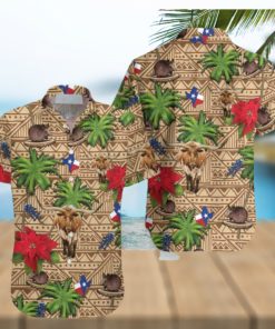 Texas Insignia Aloha Hawaiian Shirts Gift For Summer Vacation