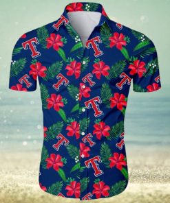 Texas Rangers MLB Us Flag Hawaiian Shirt Custom Summer Aloha Shirt