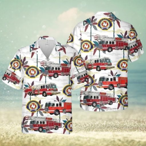 Texas Wichita Falls Fire Department Button Up Hawaiian Shirt