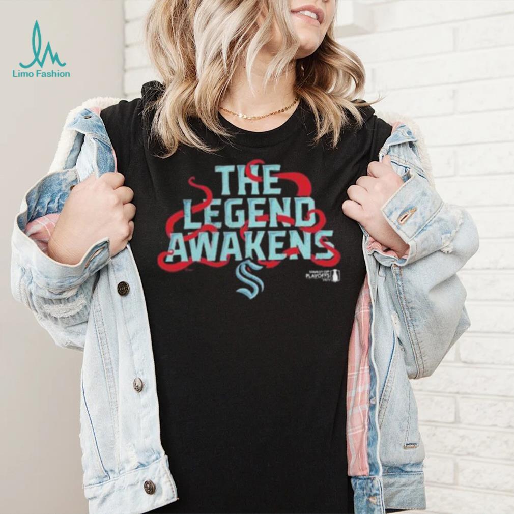 The Legend Awakens Seattle Kraken 2023 Stanley Cup Playoffs Shirt The Legend Awakens Seattle Kraken 2023 Stanley Cup Playoffs Shirt
