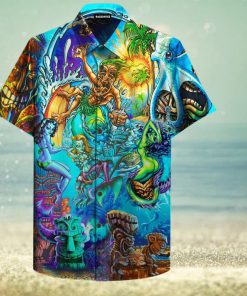 Tiki And Mermaid Island Hawaiian Shirt