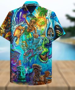 Tiki And Mermaid Island Hawaiian Shirt