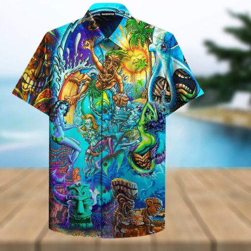 Tiki And Mermaid Island Hawaiian Shirt