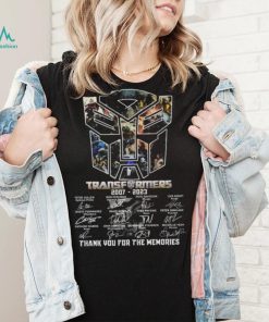 Transformers 2007 2023 thank you for the memories signatures shirt