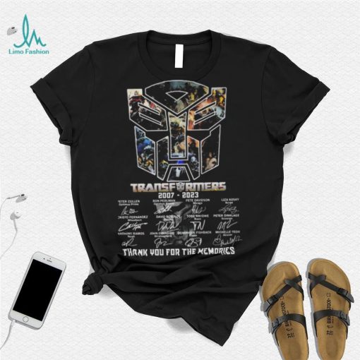 Transformers 2007 2023 thank you for the memories signatures shirt