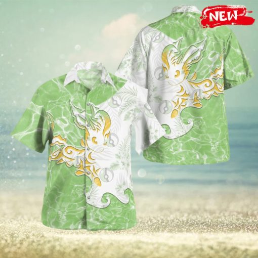 Trial Eevee Leafeon Design Hawaiian Shirt and Short