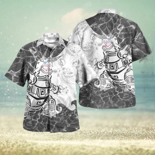 Tribal Aggron Design Hawaiian Shirt and Short