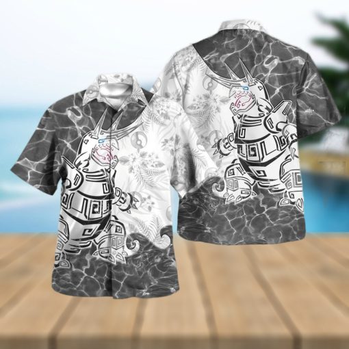 Tribal Aggron Design Hawaiian Shirt and Short