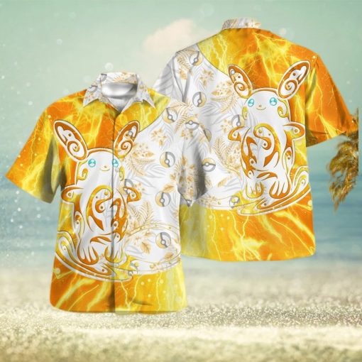 Tribal Alolan Raichu Design Hawaiian Shirt and Short