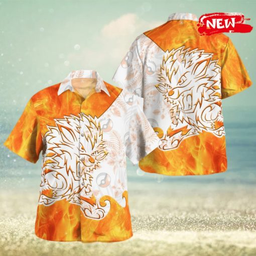 Tribal Arcanine Design Hawaiian Shirt and Short