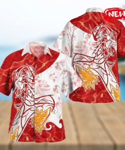 Tribal Blaziken Design Hawaiian Shirt and Short