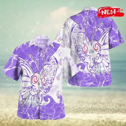 Tribal Butterfree Pkm Design Hawaiian Shirt and Short