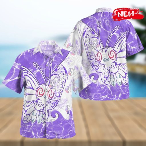 Tribal Butterfree Pkm Design Hawaiian Shirt and Short