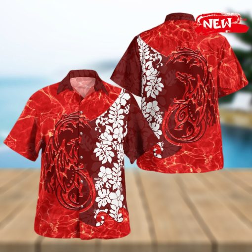 Tribal Charizard Ver 3 Design Hawaiian Shirt and Short
