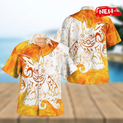 Tribal Darmanitan Design Hawaiian Shirt and Short