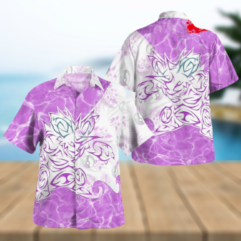 Tribal Nidoking Design Hawaiian Shirt and Short Tribal Nidoking Design Hawaiian Shirt and Short