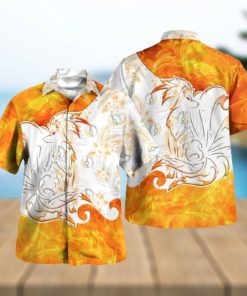 Tribal Ninetales Design Hawaiian Shirt and Short