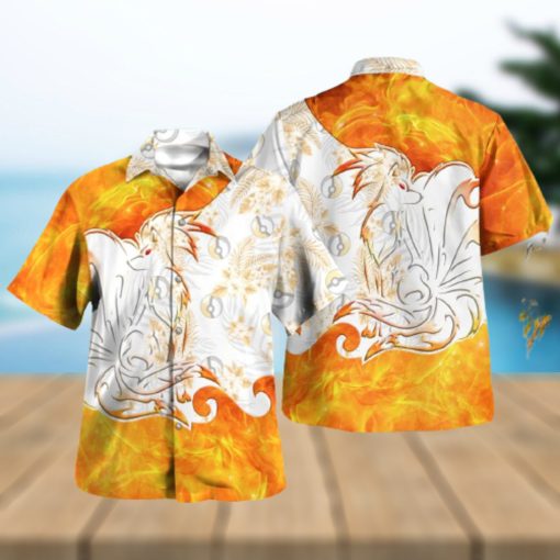Tribal Ninetales Design Hawaiian Shirt and Short