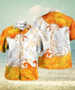 Tribal Ninetales Design Hawaiian Shirt and Short