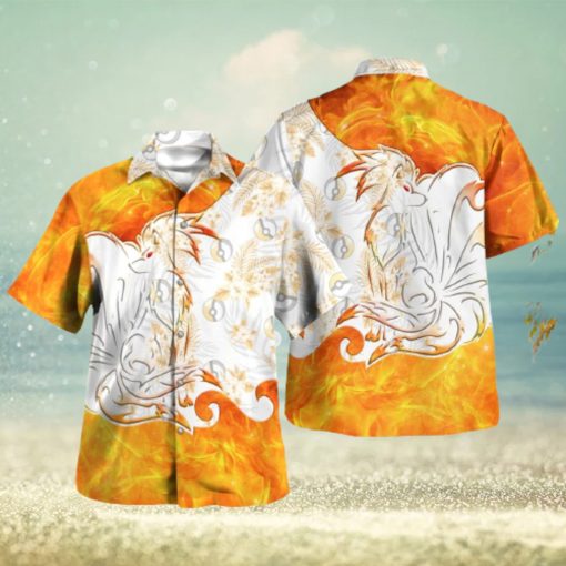 Tribal Ninetales Design Hawaiian Shirt and Short