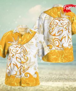 Tribal Psyduck Design Hawaiian Shirt and Short